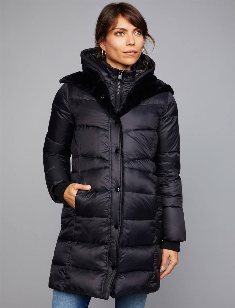A Pea in the Pod Quilted Puffer Maternity Jacket, Size M